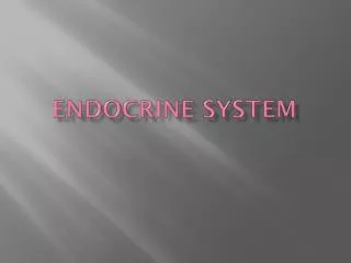 endocrine system