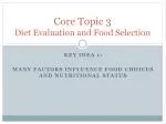 Core Topic 3 Diet Evaluation and Food Selection - slide 1
