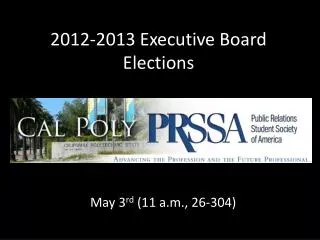 2012-2013 Executive Board Elections