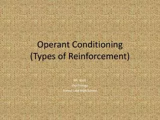 operant conditioning types of reinforcement