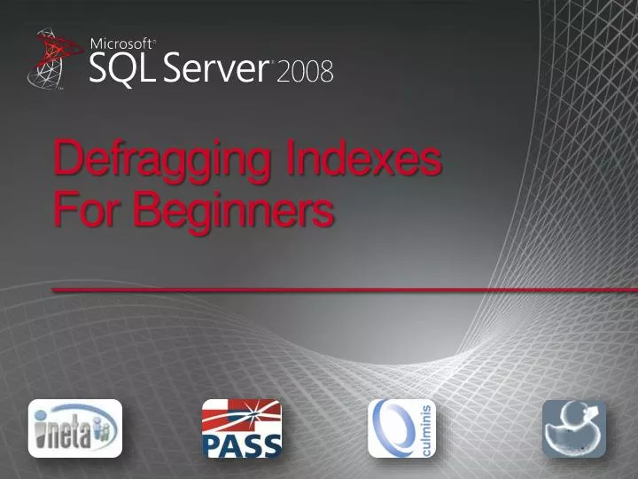 defragging indexes for beginners