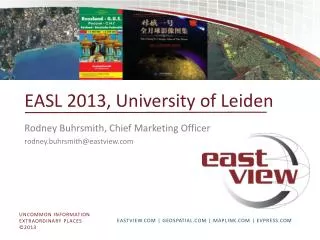 EASL 2013, University of Leiden