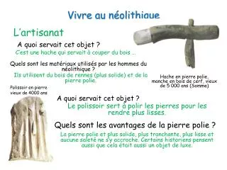 vivre au n olithique