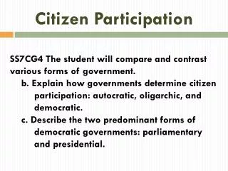 Citizen Participation