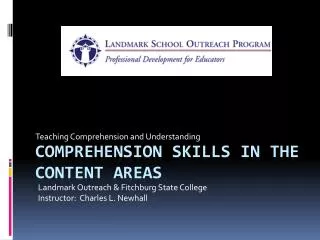 Comprehension Skills in the Content areas