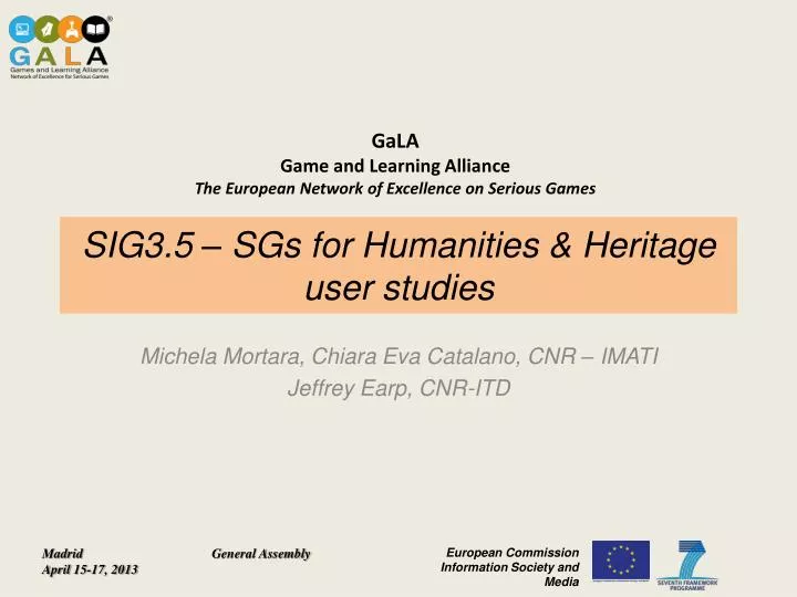 sig3 5 sgs for humanities heritage user studies