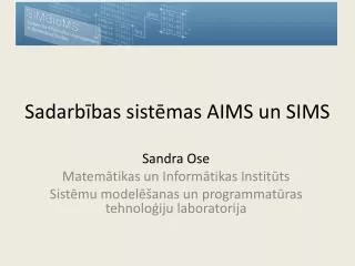 sadarb bas sist mas aims un sims