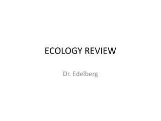 ECOLOGY REVIEW