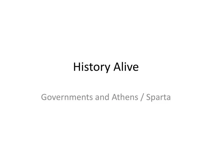 history alive