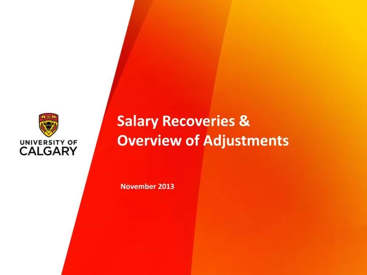 salary recoveries overview of adjustments