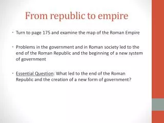 From republic to empire