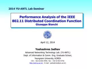 2014 YU-ANTL Lab Seminar