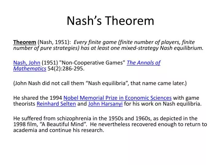 nash s theorem