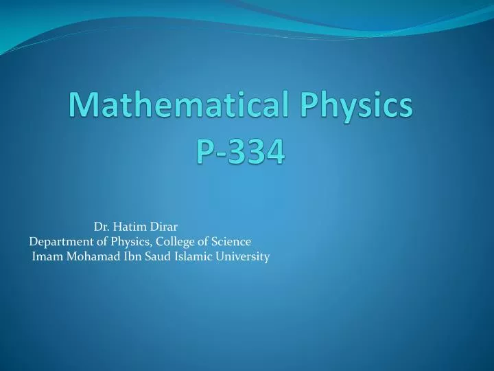 mathematical physics p 334