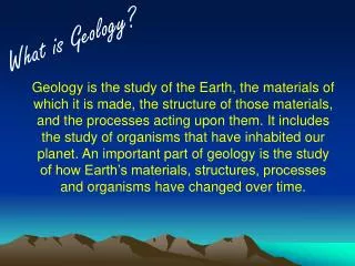What is Geology?