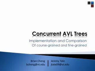 Concurrent AVL Trees