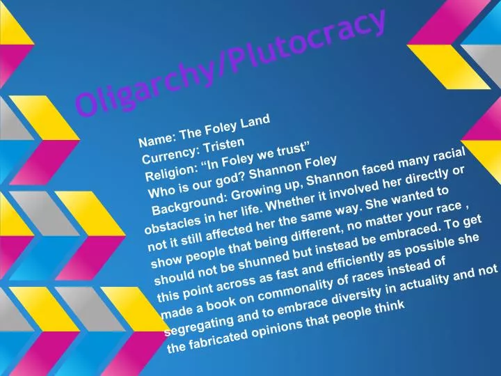 oligarchy plutocracy