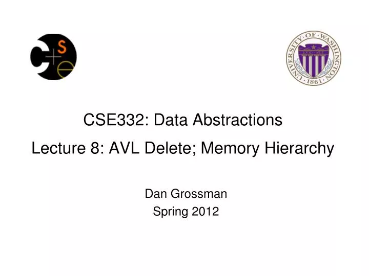 cse332 data abstractions lecture 8 avl delete memory hierarchy
