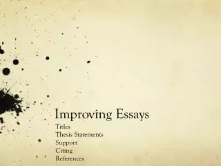 Improving Essays