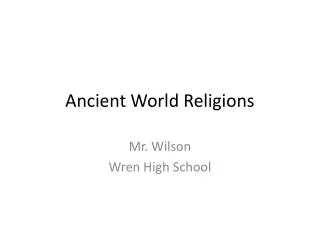 Ancient World Religions