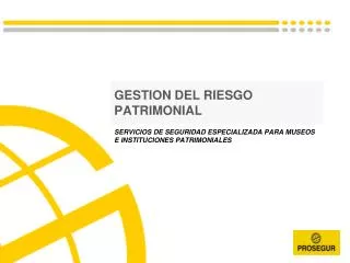 GESTION DEL RIESGO PATRIMONIAL