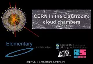 CERN in the classroom: cloud chambers