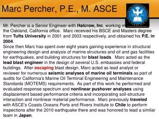 Marc Percher , P.E., M. ASCE