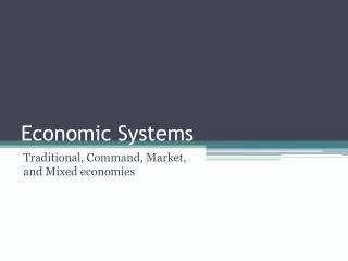 economic systems
