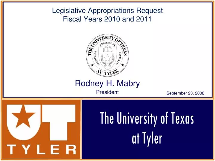 legislative appropriations request fiscal years 2010 and 2011