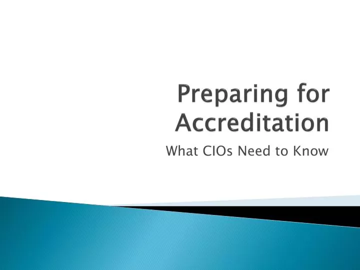 preparing for accreditation