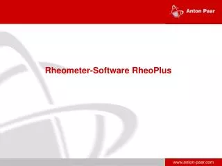 Rheometer-Software RheoPlus