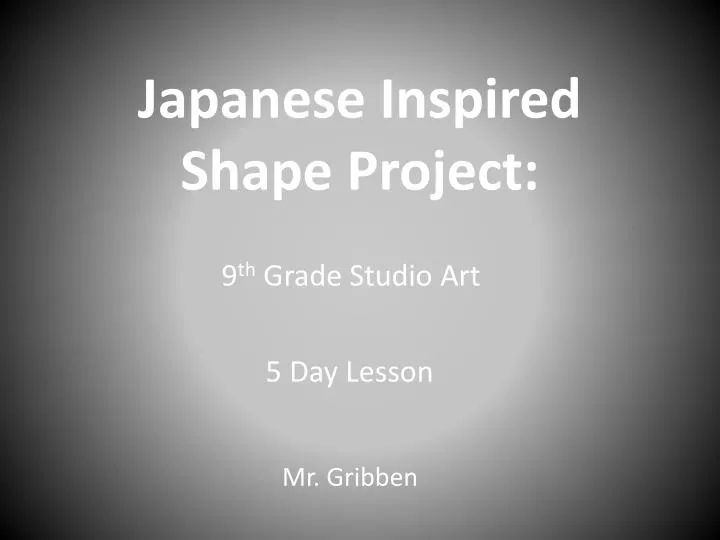 japanese inspired shape project