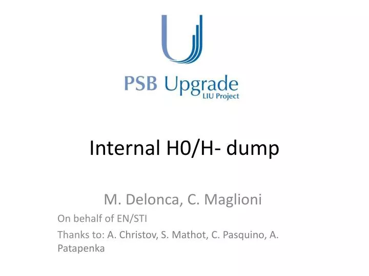 internal h0 h dump