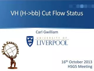 VH (H-&gt;bb) Cut Flow Status