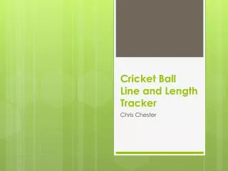 Cricket Ball Line and Length Tracker