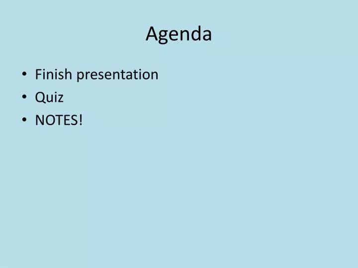 agenda