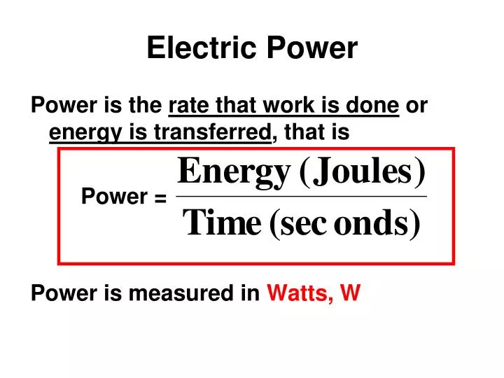 electric power