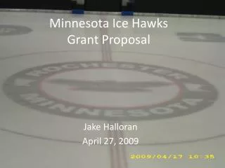 Minnesota Ice Hawks Grant Proposal