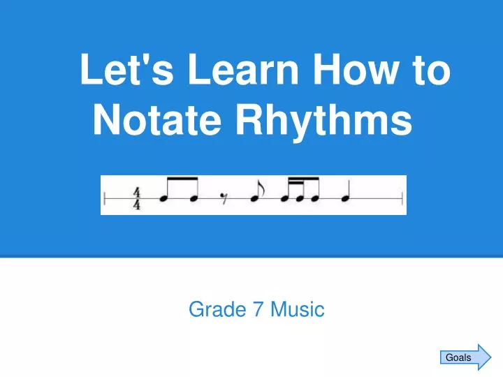 let s learn how to notate rhythms