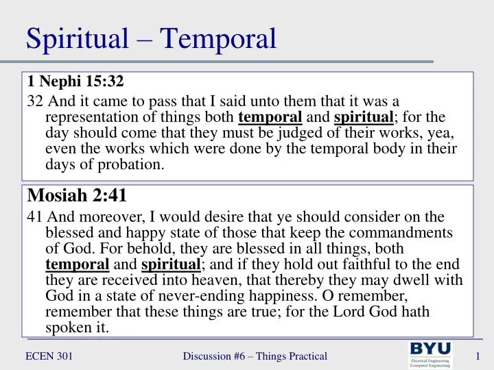 spiritual temporal