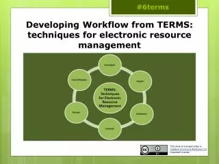 Developing Workflow from TERMS: techniques for electronic resource management