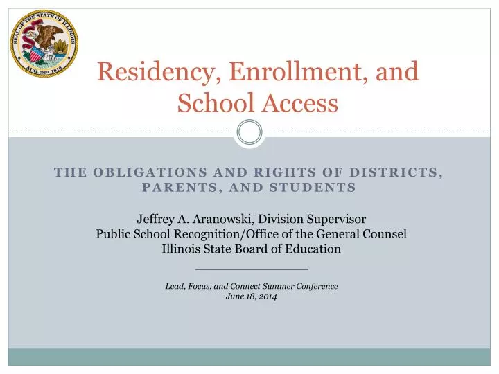 residency enrollment and school access