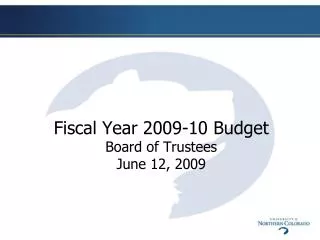 Fiscal Year 2009-10 Budget Board of Trustees June 12, 2009