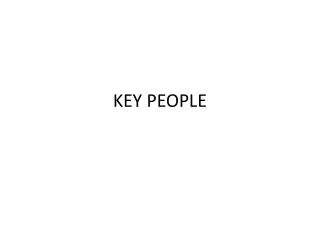 KEY PEOPLE