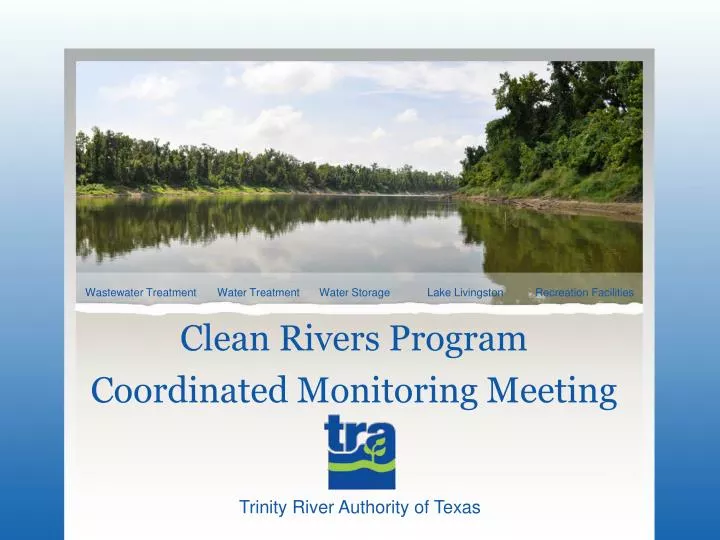 clean rivers program coordinated monitoring meeting