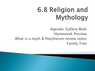 6.8 Religion and Mythology