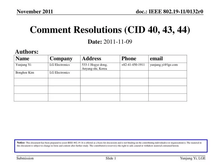 comment resolutions cid 40 43 44