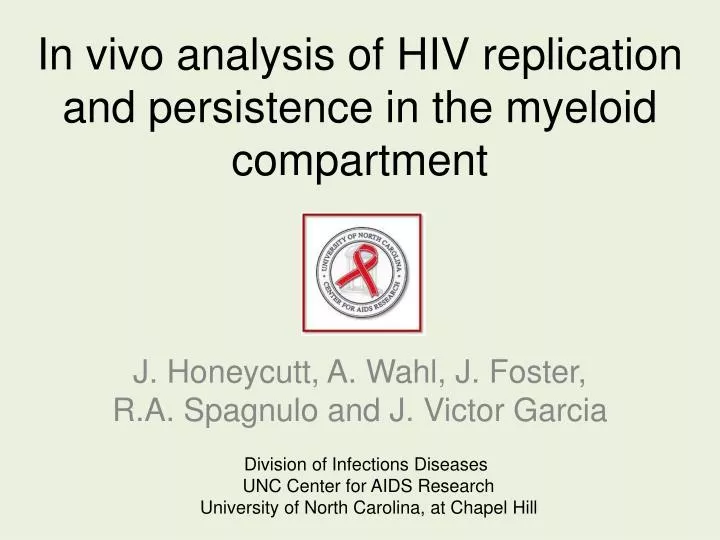 in vivo analysis of hiv replication and persistence in the myeloid compartment