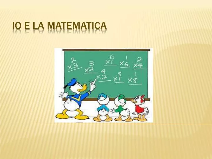 io e la matematica