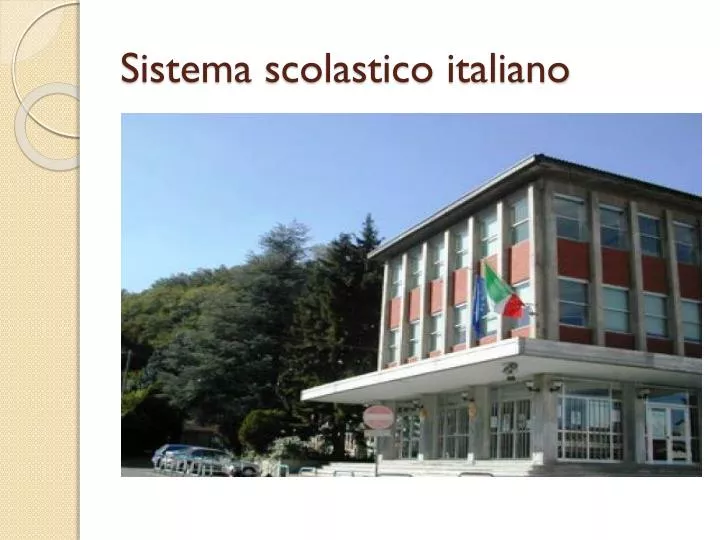 sistema scolastico italiano
